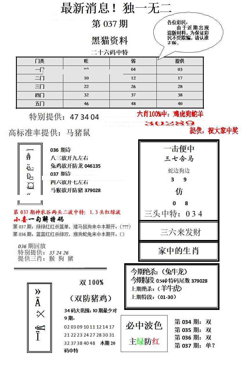 037期独一无二[图]